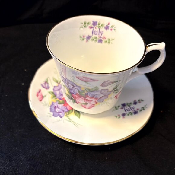 Springfield China Cup and Saucer - July - Picture 2 of 4
